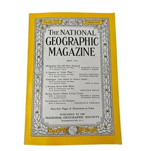 National Geographic Magazine May 1951 Vol XCIX Number Five + Map Great VTG Ads! - Bild 1 von 8