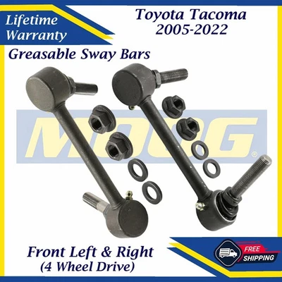 Eslabones de barras estabilizadoras delanteras MOOG OEM para Toyota Tacoma 2005-2022 4x4 guerra de por vida Foto 1 de 4
