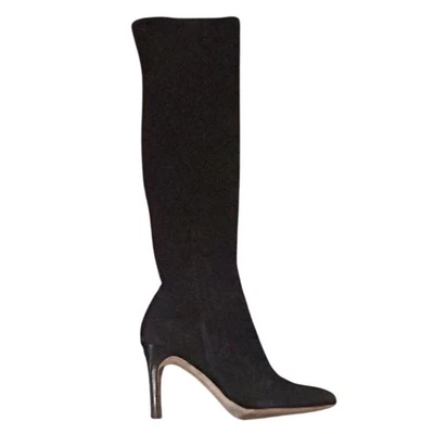 Cole Haan Genuine Leather Grand OS Black Suede Over The Knee High Heel Boots - Image 1 of 4