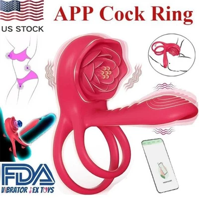 Penis Cock Ring Vibrator G-spot Dildo Massager Sex Toys For Women Men Couples - Image 1 of 4