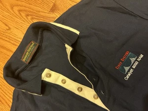 Vintage CISCO logo POLO SHIRT Large CCIE Blue LG Catalyst 6500 Employee CCNA L - Picture 1 of 7
