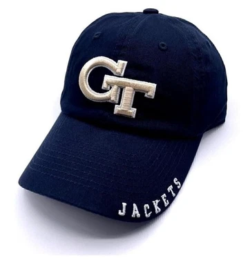 GEORGIA YELLOW JACKETS TECH RELAXED SLOUCH FIT HAT NCAA FOOTBALL NEW CAP - Image 1 of 3