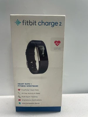 Pulsera Fitbit Charge 2 Frecuencia Cardíaca + Fitness, Negra, Grande Foto 1 de 4
