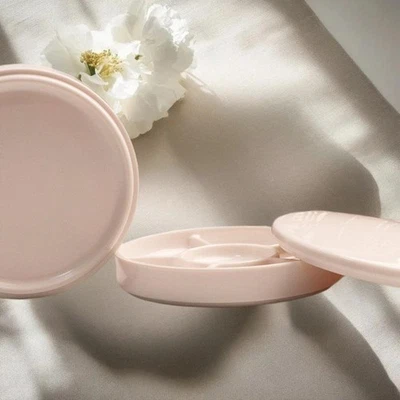 Imitation Porzellan Runde Palette mit Deckel Acryl Aquarell Malerei - Bild 1 von 4