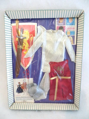1963 Vintage Mattel Barbie KEN DOLL KING ARTHUR Costume Clothing Pack NRFB #0773 - Image 1 of 4