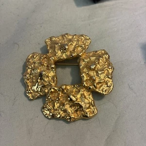 Vintage Maxine Denker Gold-Tone Brooch - Picture 1 of 3