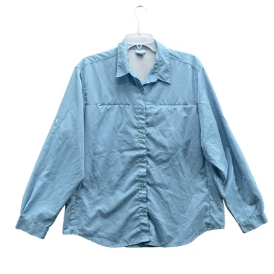 White Sierra Shirt Womens XL Vented Performance Outdoor Tech Hiking Camp Fishing - Image 1 of 4