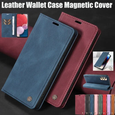 Leather Wallet Case Flip Cover For Samsung A14 A34 A54 A13 A23 A73 A52 A51 A71 - image 1 of 4