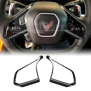 REAL HARD Carbon Fiber For Corvette C8 20-23 Steering Wheel Outer Frame BLACK - Bild 1 von 8