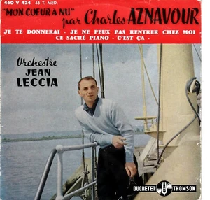 POCHETTE DE DISQUE ORIGINALE 45 TOURS. CHARLES AZNAVOUR. JE TE DONNERAI.  - Imagen 1 de 1