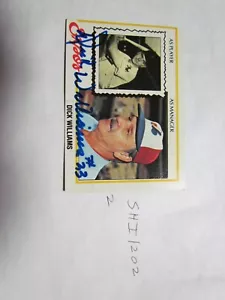 1978 Topps Dick Williams Signed Baseball Card JSA Auction Certified - Picture 1 of 2