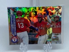 2020 Topps Series 2 Baseball Three's Company #365 Rainbow Foil Parallel Rangers