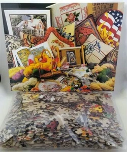NEEDLE LITTLE HELP Needlepoint Stitching 550 Pieces BOXLESS Jigsaw Puzzle 100% - Picture 1 of 1