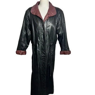 Винтажный Pelle два тонированной кожи Тренч женский размер маленький  - Изображение 1 из 4