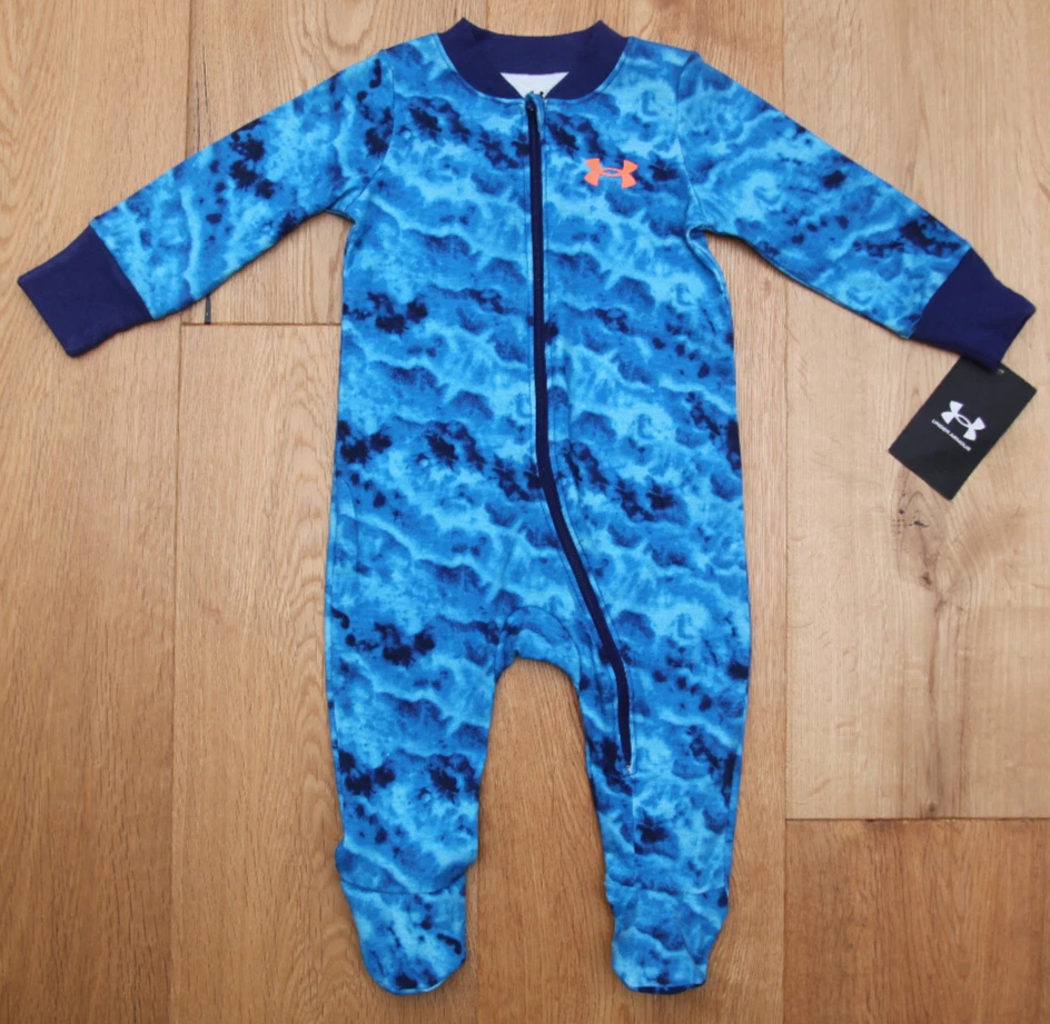 Under Armour Baby Coverall ~ Blue & Orange ~ - Image 1 of 3
