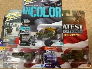 JEEP WILLYS MB WW 2 ESCOGER/CHOOSE/CHOISIR 1:64 JOHNNY LIGHTNING - Imagen 1 de 6
