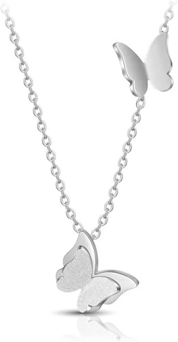 COLLANA DONNA FARFALLA ACCIAIO SAN VALENTINO REGALO