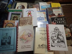 Lot of  14  Spiral Cookbooks Mixed Community Church School & other - Picture 1 of 10