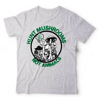 Camiseta Hunt Mushrooms Not Animals Unisex y Niños - Vegana, Staten Island, Foto 1 de 4