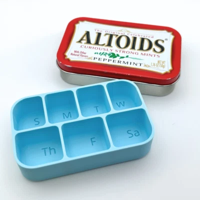 Оловянная вставка для таблеток - для Altoid олово - еженедельный держатель таблеток, разделитель органайзер - Изображение 1 из 4