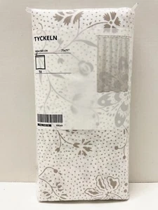 Tenda doccia Ikea TYCKELN, bianco floreale/beige scuro 71x71"" 704.749.10 - NUOVA - Foto 1 di 2