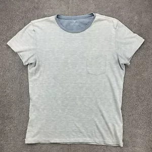 American Eagle T-Shirt Mens Large Classic Fit Blue Gray Indigo Chest Pocket - Picture 1 of 12