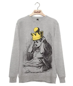 BATCH1 ALICE IN WONDERLAND THROUGH THE LOOKING GLASS GOLD CROWN MENS SWEATSHIRT - Picture 1 of 1