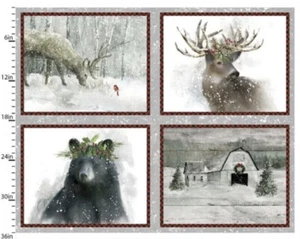 Dreaming Of A Farmhouse Christmas By 3 Wishes Fabric - Multi Panel  #20847 - Picture 1 of 5