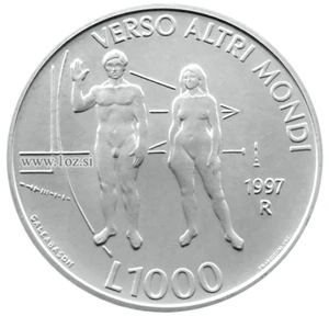 SAN MARINO 1000 LIRE 1997 ( UNIVERSE ) SILVER Commemorative Coin (KM# 369) UNC - Picture 1 of 5