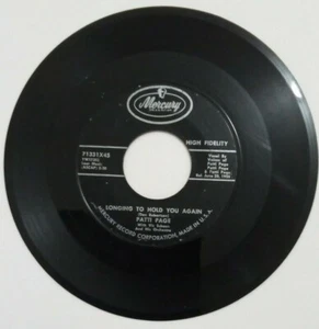 Patti Page: Sehnsucht, dich wieder zu halten / links rechts aus deinem Herzen 7" 45 1/min - Bild 1 von 2