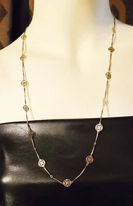 1977 Vintage Avon blühende Lotusblume durchbrochene Goldkette 28" - Bild 1 von 4