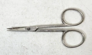 Vintage LA CROSS ITALY Mustache Bear Trim Scissors 3.5" - Picture 1 of 7
