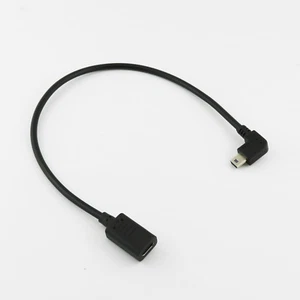 Cable de datos de carga hembra mini USB 5 pines ángulo recto macho a USB-C 3.1 tipo C - Imagen 1 de 8