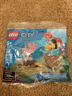 New Lego City Ocean Diver Polybag Set 30370 with Spotted Stingray 2020 - Image 1 of 2