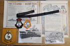 RN RCN Navy Cruiser HMCS Uganda Named Document Photo Crest Cap Tally Lot ca1946
