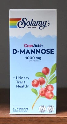 Solaray D-Mannose CranActin Urinary Tract Health 60 VegCaps Dmannose D Mannose - Image 1 of 4