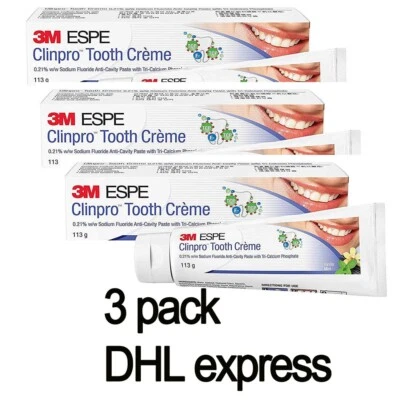 [Express Ship] 3M ESPE Clinpro Tooth Creme Toothpaste 3 pack Vanilla or Spear