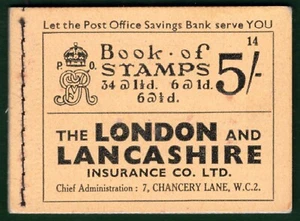 GB KGV 5s BOOKLET SG.BB37 (1935) Edition 14 Cat £650 Super Fresh SS2073 - Picture 1 of 9