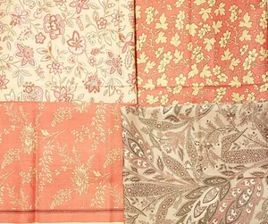 Rouenneries Deux by French General for Moda Cotton Fabric 4 Squares 22"×18" Each - Picture 1 of 5
