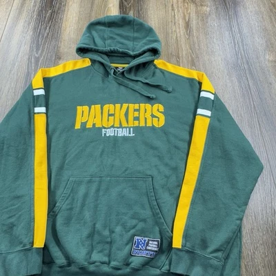 Винтажная мужская толстовка с капюшоном Green Bay Packers XXL свитер футбольной команды НФЛ - Изображение 1 из 4
