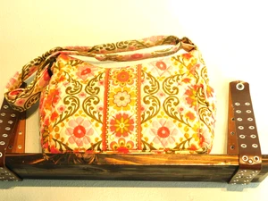 VERA BRADLEY RETIED PETAL PINK SHOULDER/CROSSBODY BAG W/TORTOISE SHELL HARDWARE - Picture 1 of 16