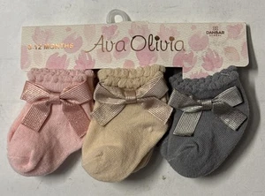 Danbar Globa, Ava Olivia, 0-12 Monate, Babysocken, 6 Paar, 3 Farben - Bild 1 von 2