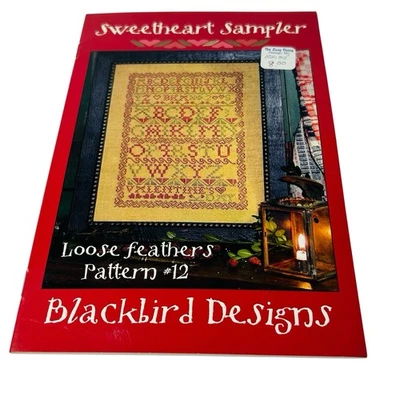 Blackbird Designs Sweetheart Sampler Cross Stitch Loose Feathers Pattern 12 2005 - Image 1 of 4