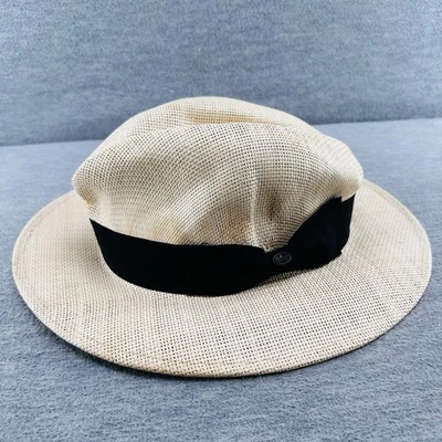EPOCH - Sombrero Fedora Banda Corona Negra L/XL Paja Papel Crema Foto 1 de 4