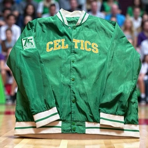 75th Anniversary NBA BOSTON CELTICS (1946-2021) Satin Green Men’s 4XL Jacket - Picture 1 of 7