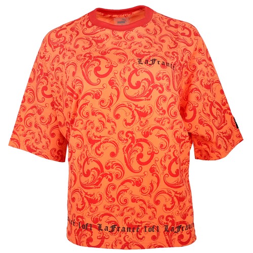 T shirt PUMA Hoops X Lafrance grafica girocollo manica corta donna rossa casual T