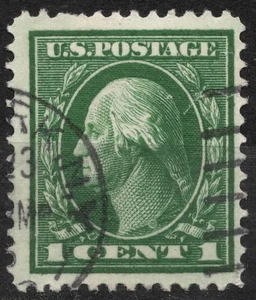 #405 used 1912 1c US POSTAGE 1912-1922 Regular Issue - Franklin and Washington - Picture 1 of 2