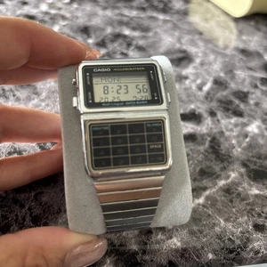 CASIO DBC-611E DATABANK TELEMEMO CALCULATOR WRIST WATCH RETRO STAINLESS STEEL - Picture 1 of 6