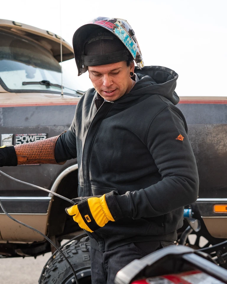 CAT Flame Resistant UL Certified Midweight Full Zip Hoodie Workwear Men L & M - Image 1 of 4