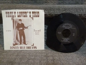 Truly Lover's Trio Lonely Blue Dreams EP 7" 45 rpm vinyl record - Foto 1 di 4